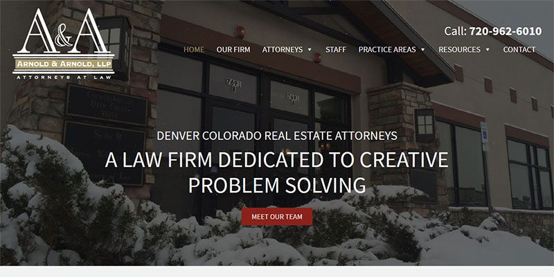 Website for Arnold & Arnold LLP